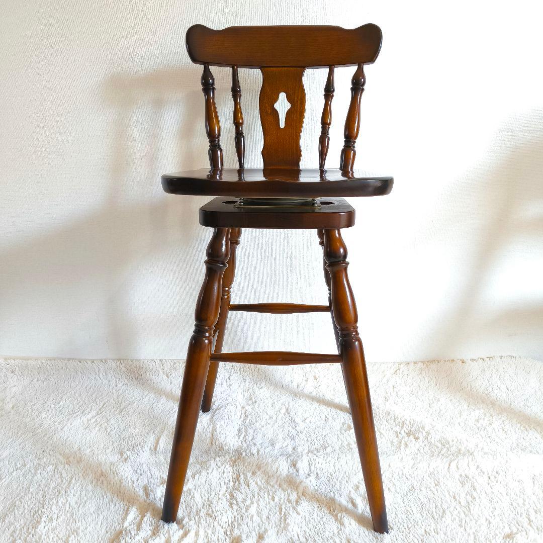 【未使用に近い】オールドカリモク　カウンター　ハイチェア　回転式