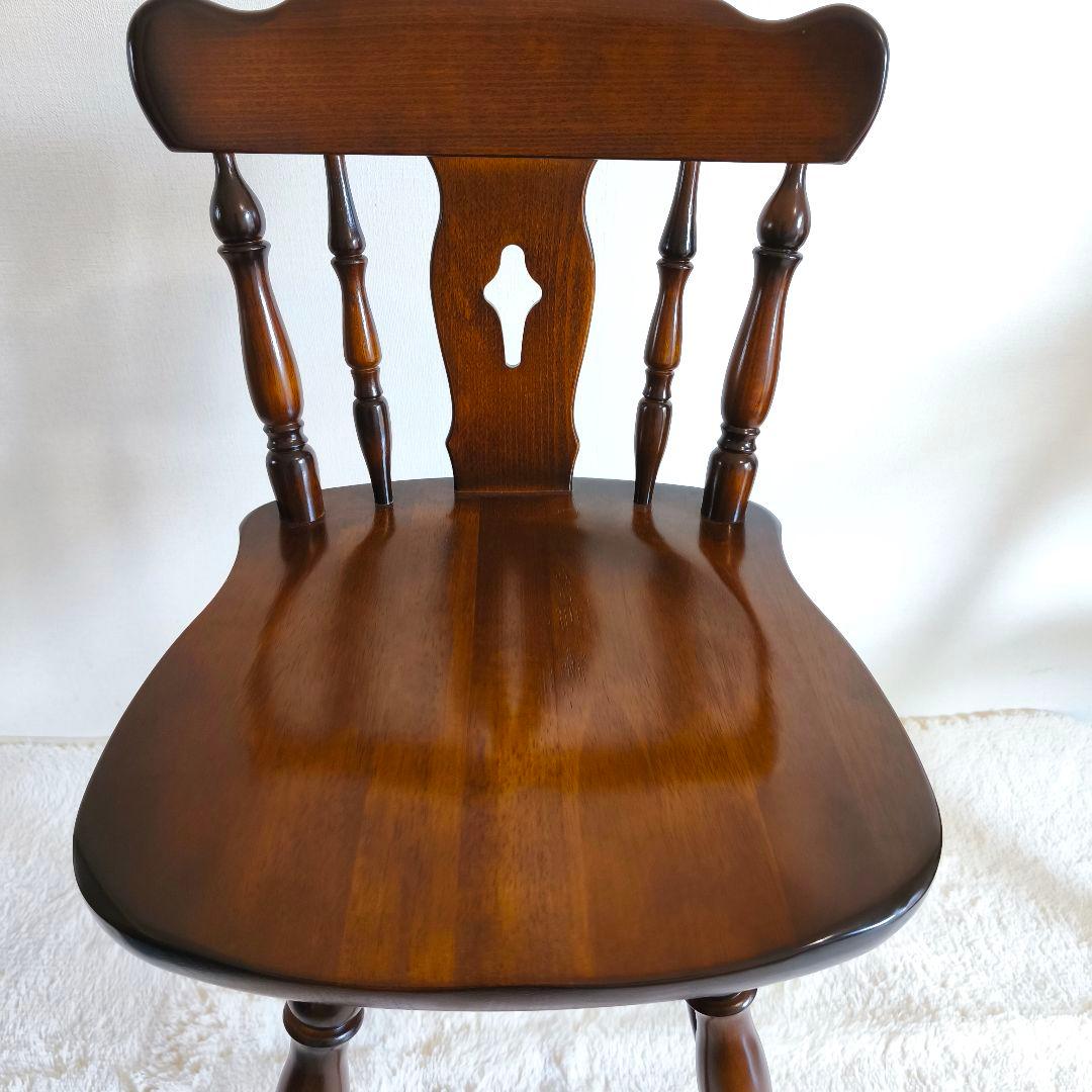 【未使用に近い】オールドカリモク　カウンター　ハイチェア　回転式