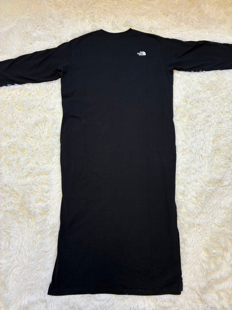 ノースフェイス　ロングスリーブフラワーワンピース　長袖　黒　XL