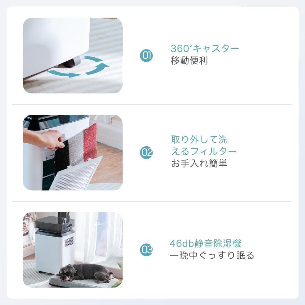 彡新品彡高性能 除湿機 衣類乾燥機 除湿量40L/日 最大約150㎡まで