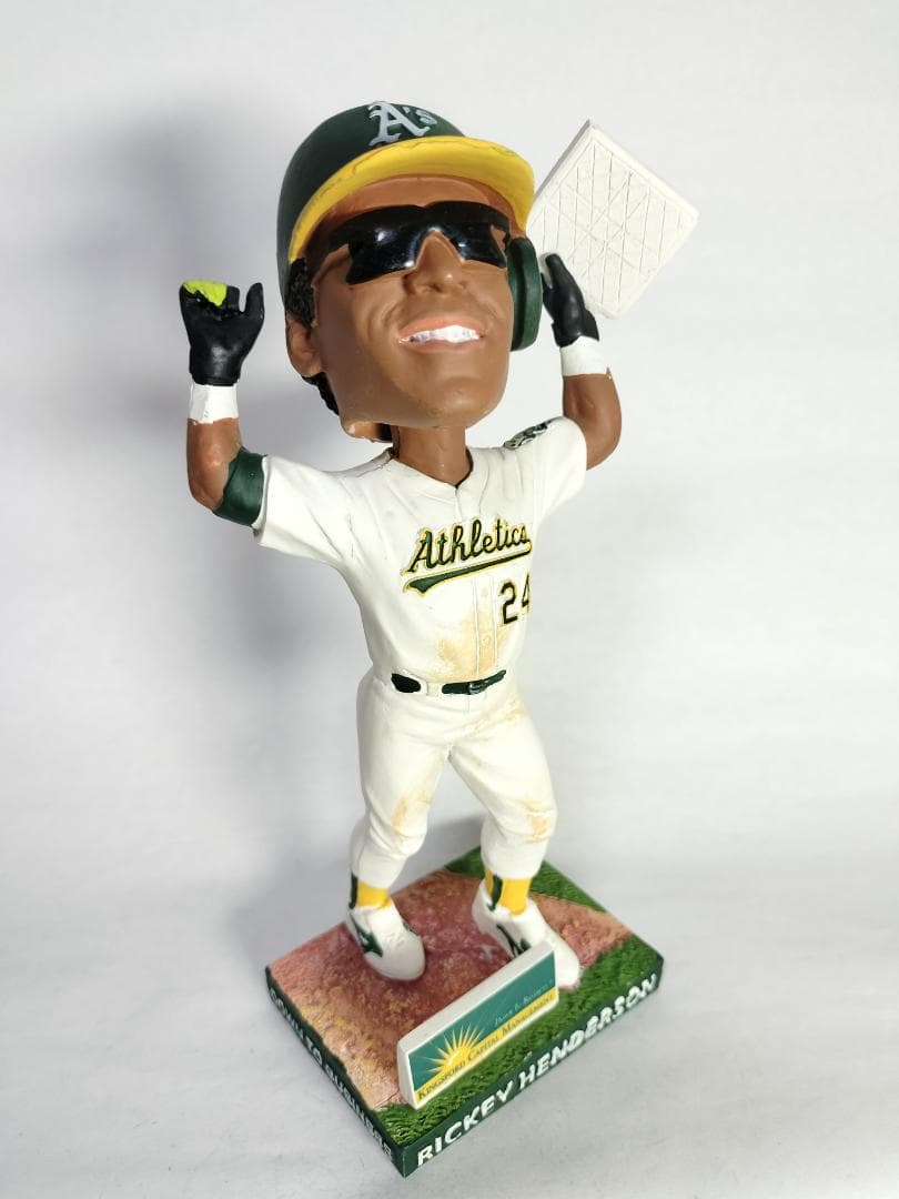 リッキー・ヘンダーソン／”野球殿堂” ボブルヘッド人形 (アスレチックス)