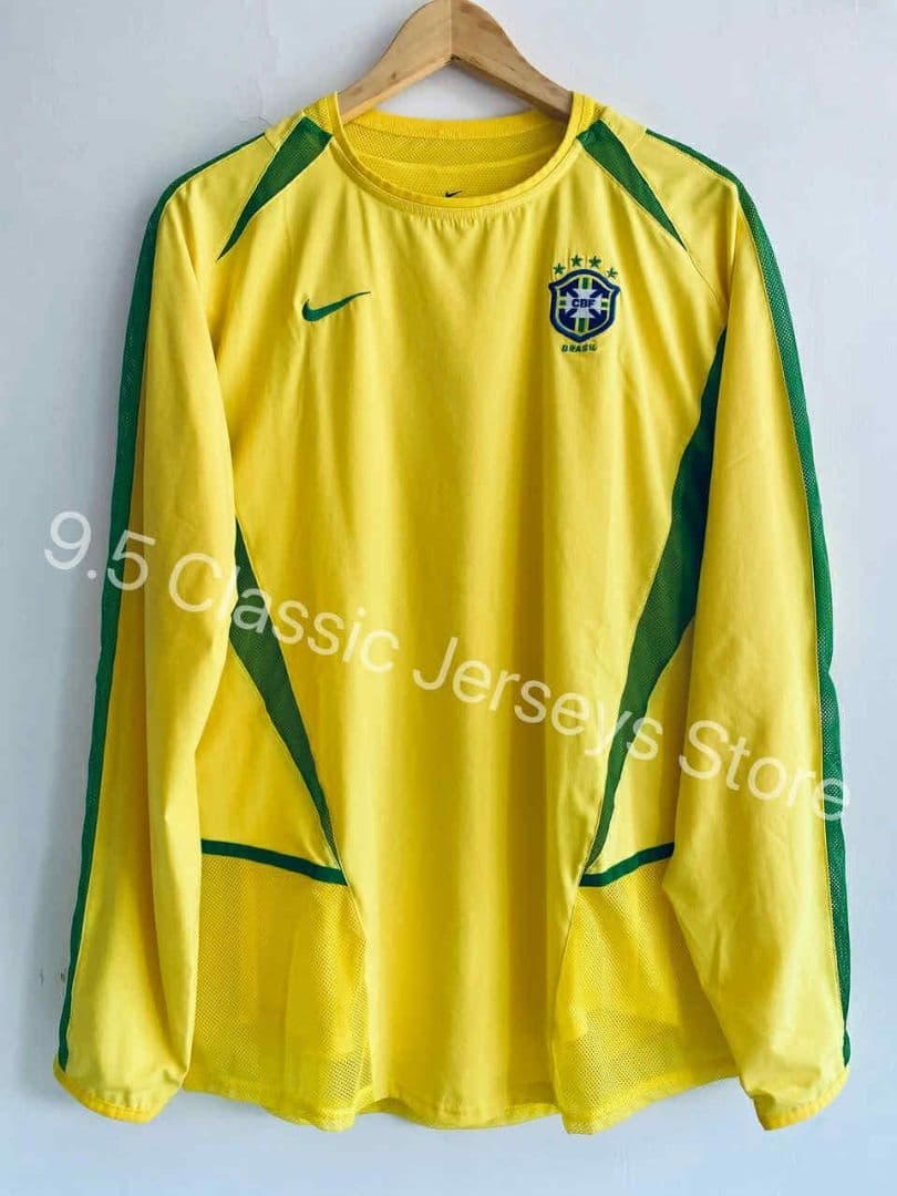ブラジル代表 2002 ホーム ユニフォーム 長袖 選手仕様