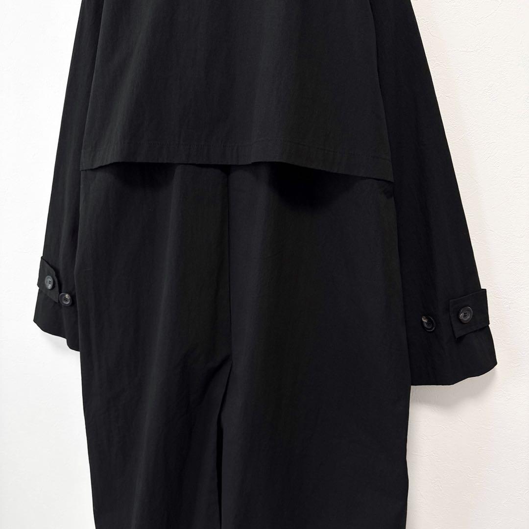 美品 キャナルジーン El mar ステンカラーコート オーバーサイズ 黒