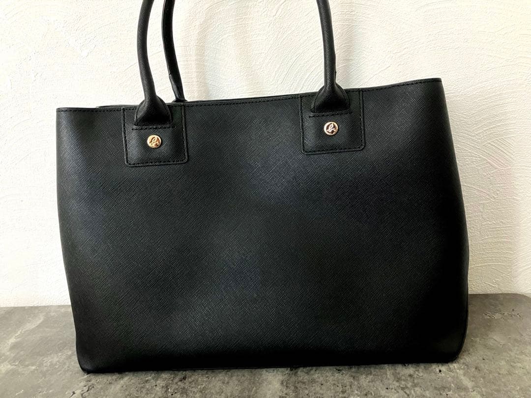 【美品✨オールレザー/A4サイズ】アニエスベー　トートバッグ　ビジネス　黒