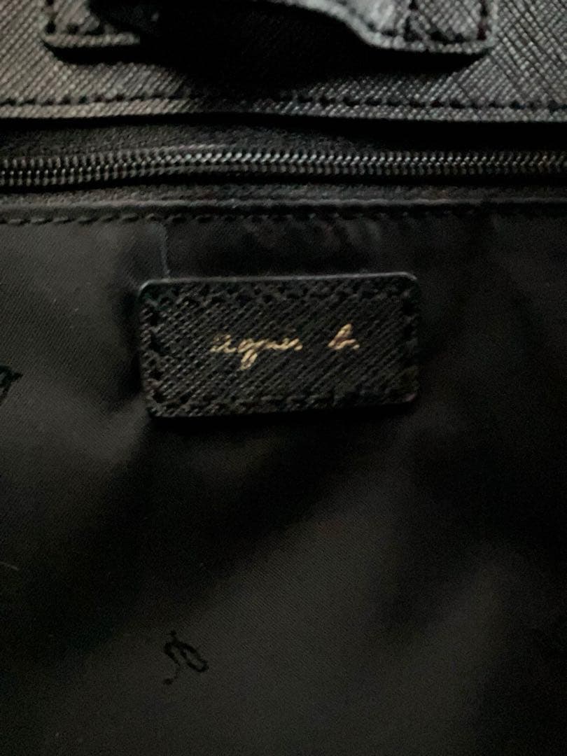 【美品✨オールレザー/A4サイズ】アニエスベー　トートバッグ　ビジネス　黒