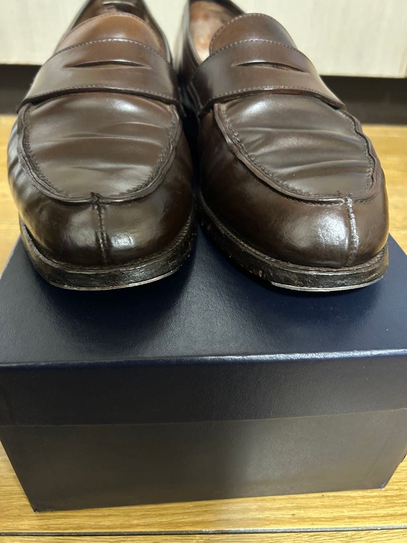 ラルフローレン ローファー　クロケットアンドジョーンズ製　コードバン　7.5