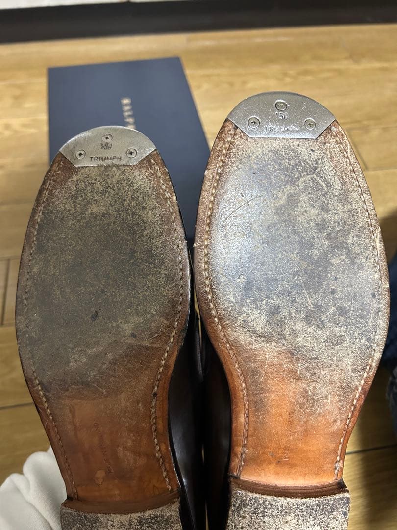 ラルフローレン ローファー　クロケットアンドジョーンズ製　コードバン　7.5