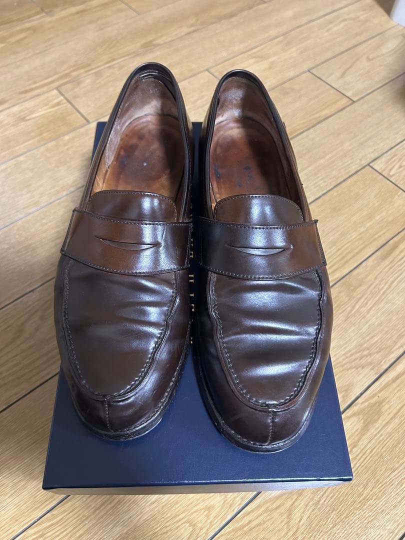 ラルフローレン ローファー　クロケットアンドジョーンズ製　コードバン　7.5