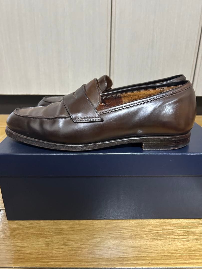 ラルフローレン ローファー　クロケットアンドジョーンズ製　コードバン　7.5