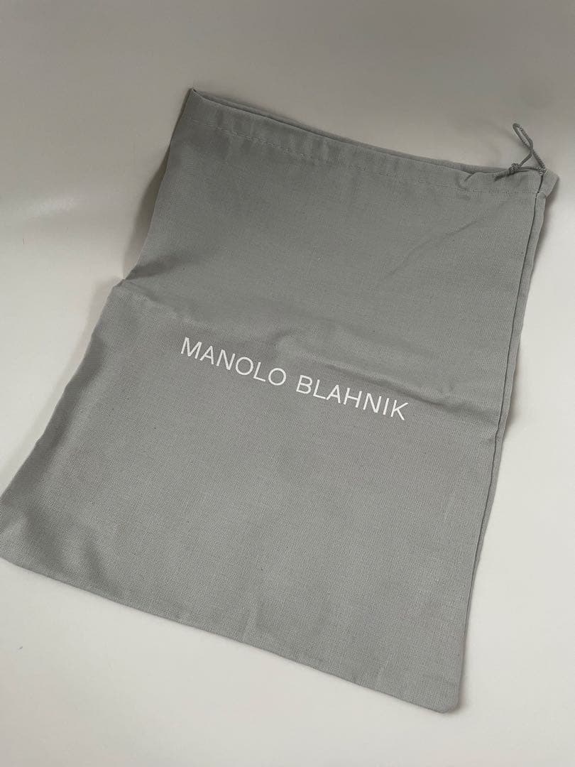 超美品　36.5 MANOLO BLAHNIK ブラック フラットシューズ