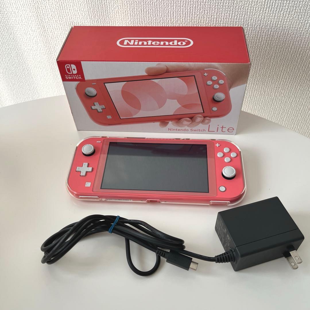 Nintendo Switch Lite コーラルピンク 箱あり　SDカード付き