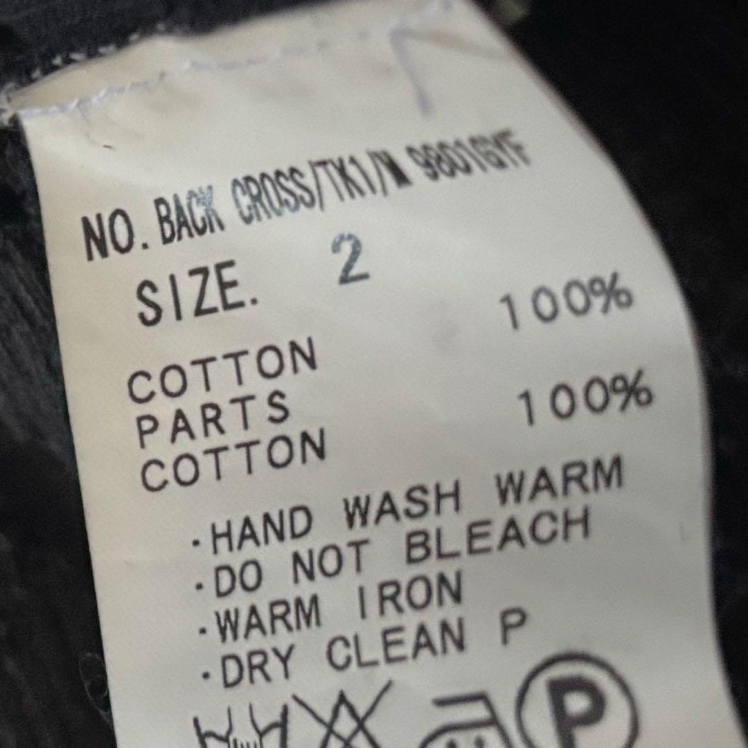 トップス LGB destroy back cross tank top