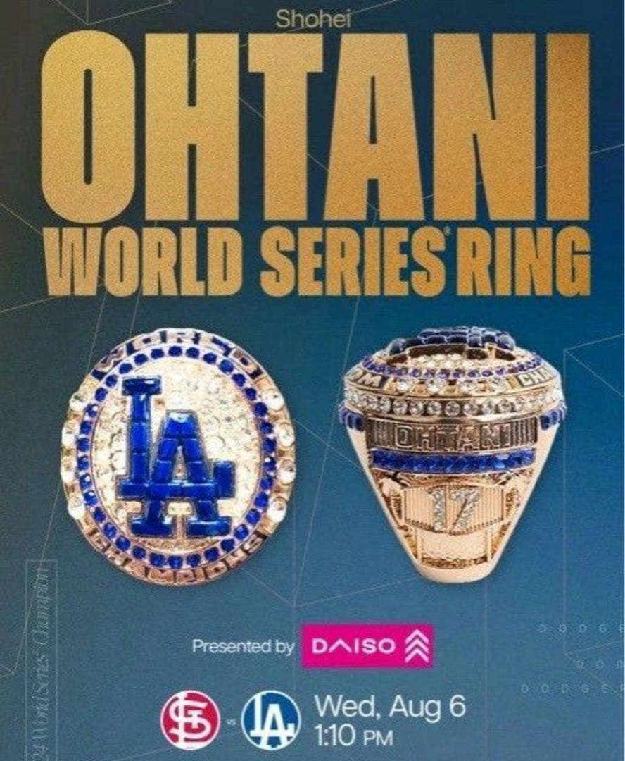 大谷翔平 ドジャース 8月6日 限定配布 ワールドチャンピオン レプリカ