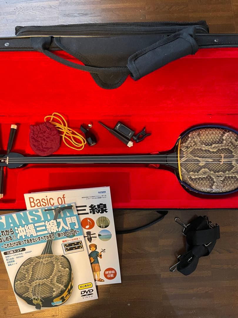 『米須三線店』三線　本蛇皮強化張り