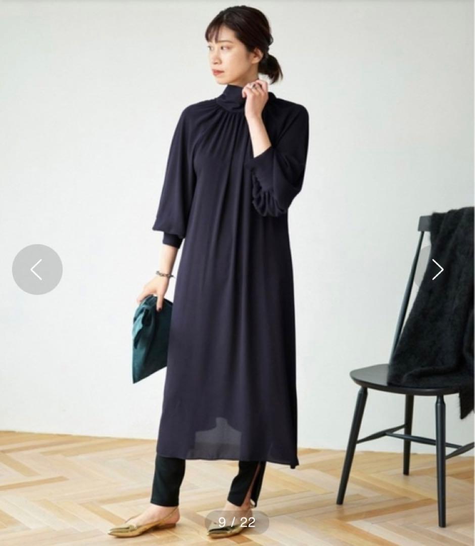 VERMEIL par iena 2wayボウタイワンピース　ネイビー　卒業式