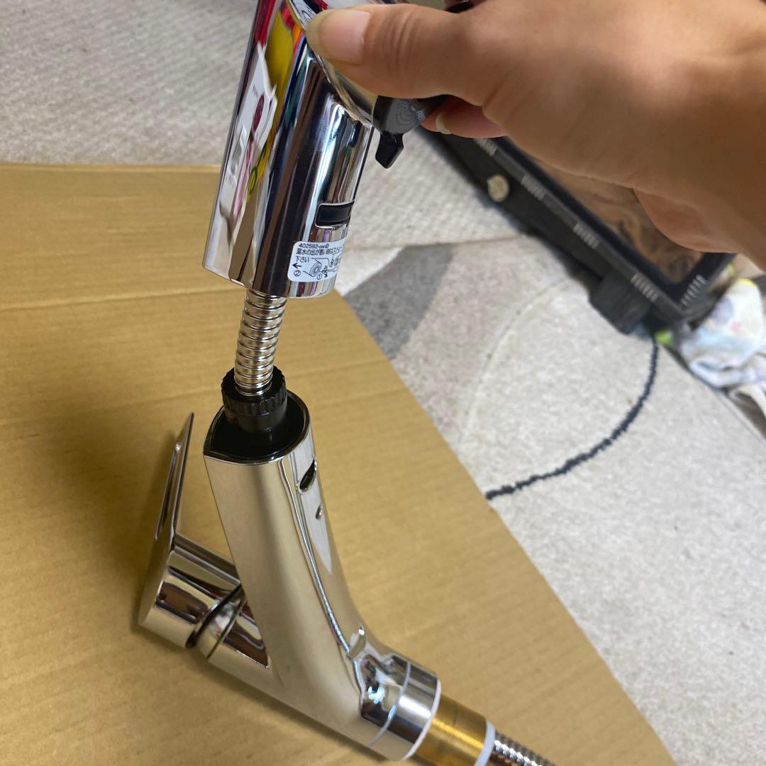 KVK KM5021TEC シングルシャワー付混合栓ケーブイケー 流し台用