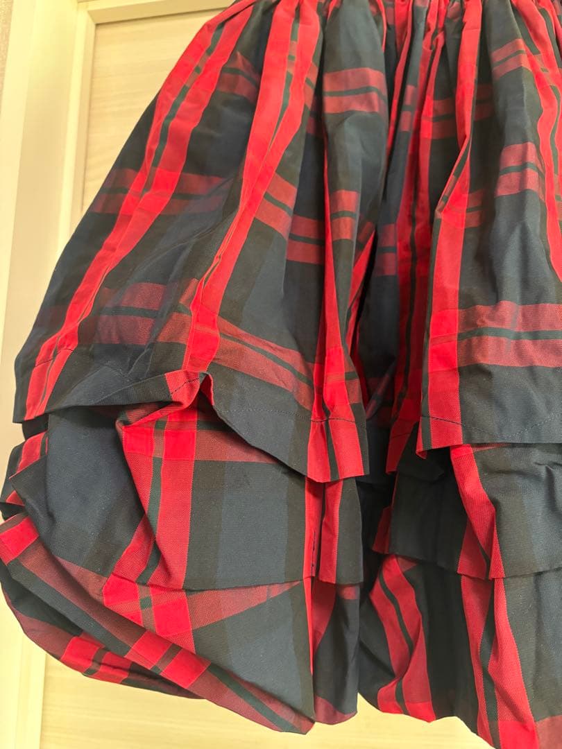 rosymonster ツンツンチェック柄フレアスカート