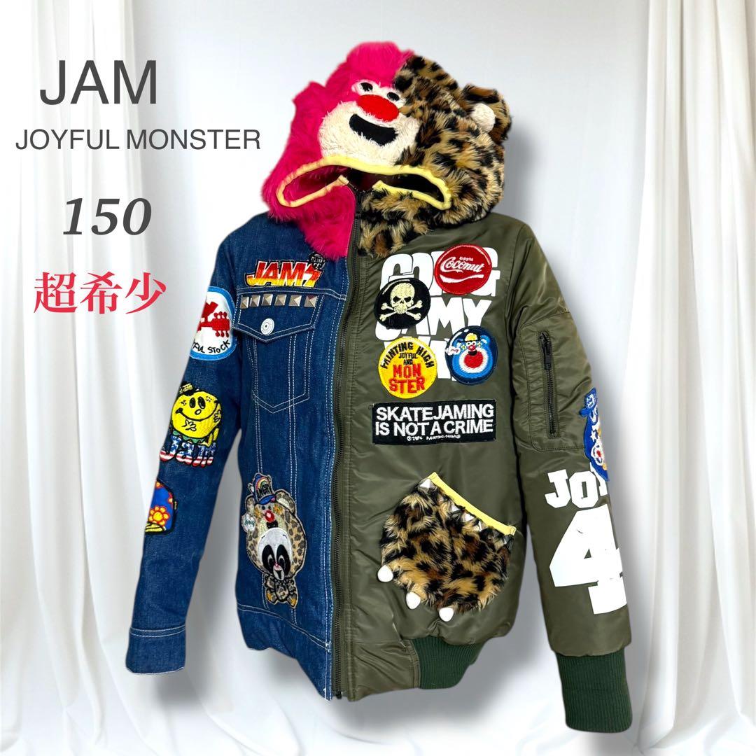 超希少 JAM ジョイフルモンスター 刺繍 デニム×MA1 中綿ジャケット150