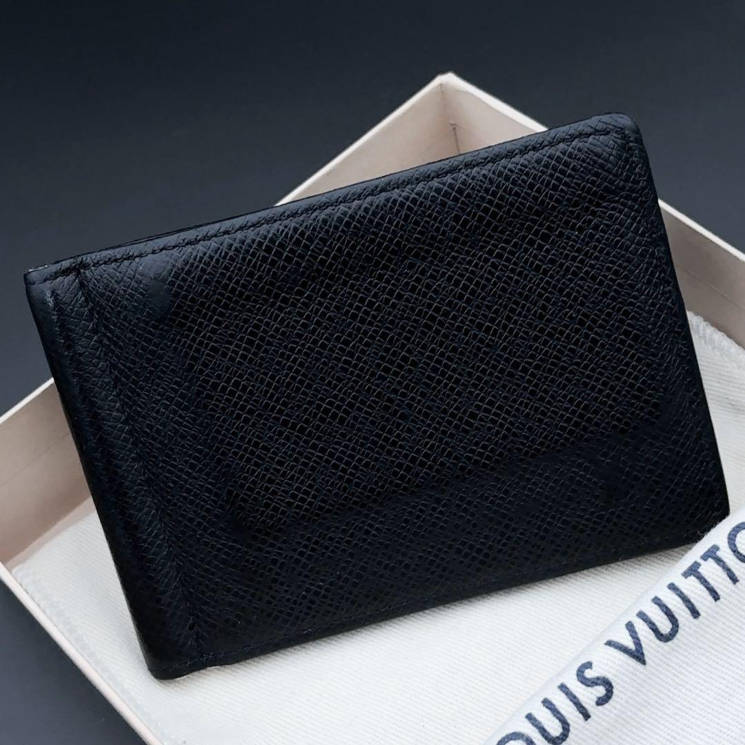 美品♪ルイヴィトン ポルトフォイユ パンス タイガ マネークリップ 黒 メンズ
