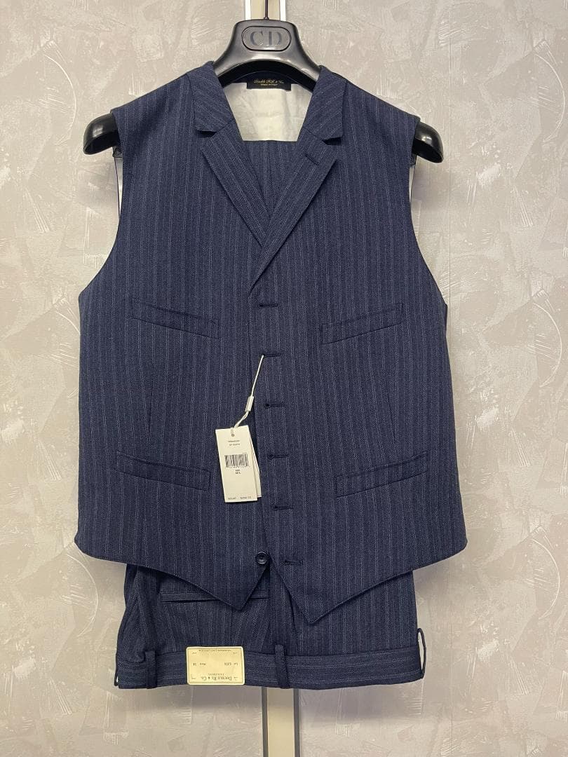 未使用 RRL ヴィンテージ 3ピース・スーツ 42 ネイビーマルチストライプ