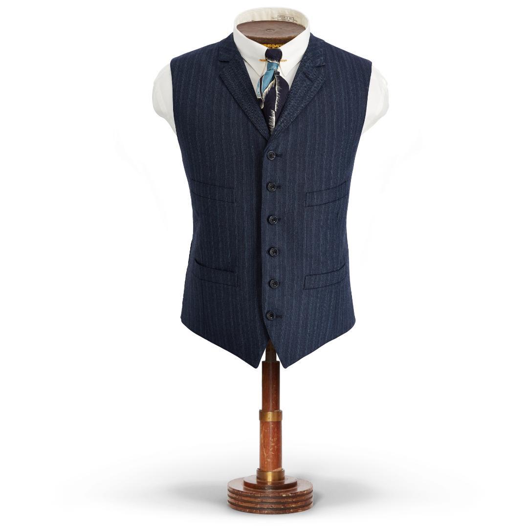 未使用 RRL ヴィンテージ 3ピース・スーツ 42 ネイビーマルチストライプ