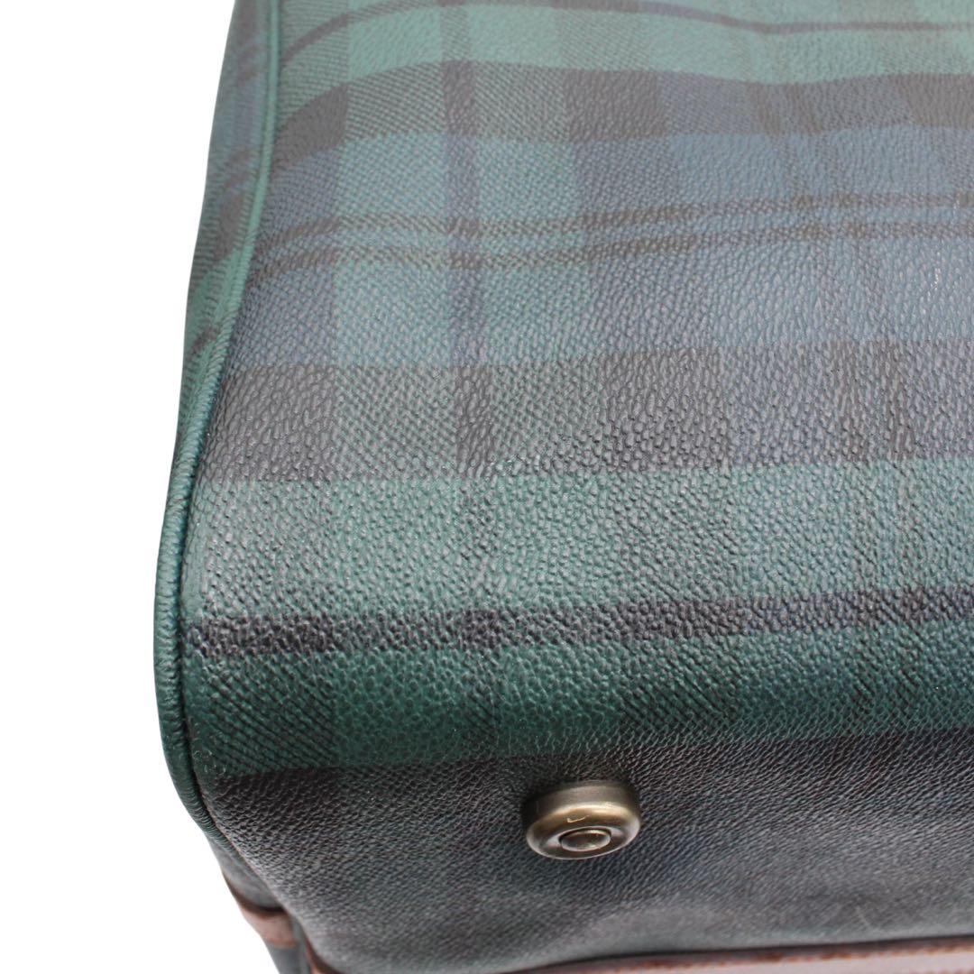 【美品】PoloRalphLauren タータンチェック ボストンバッグ PVC