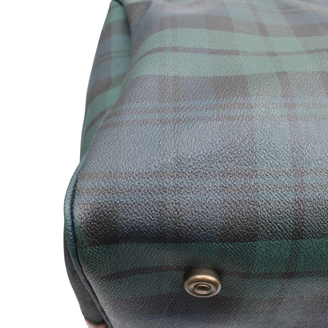 【美品】PoloRalphLauren タータンチェック ボストンバッグ PVC