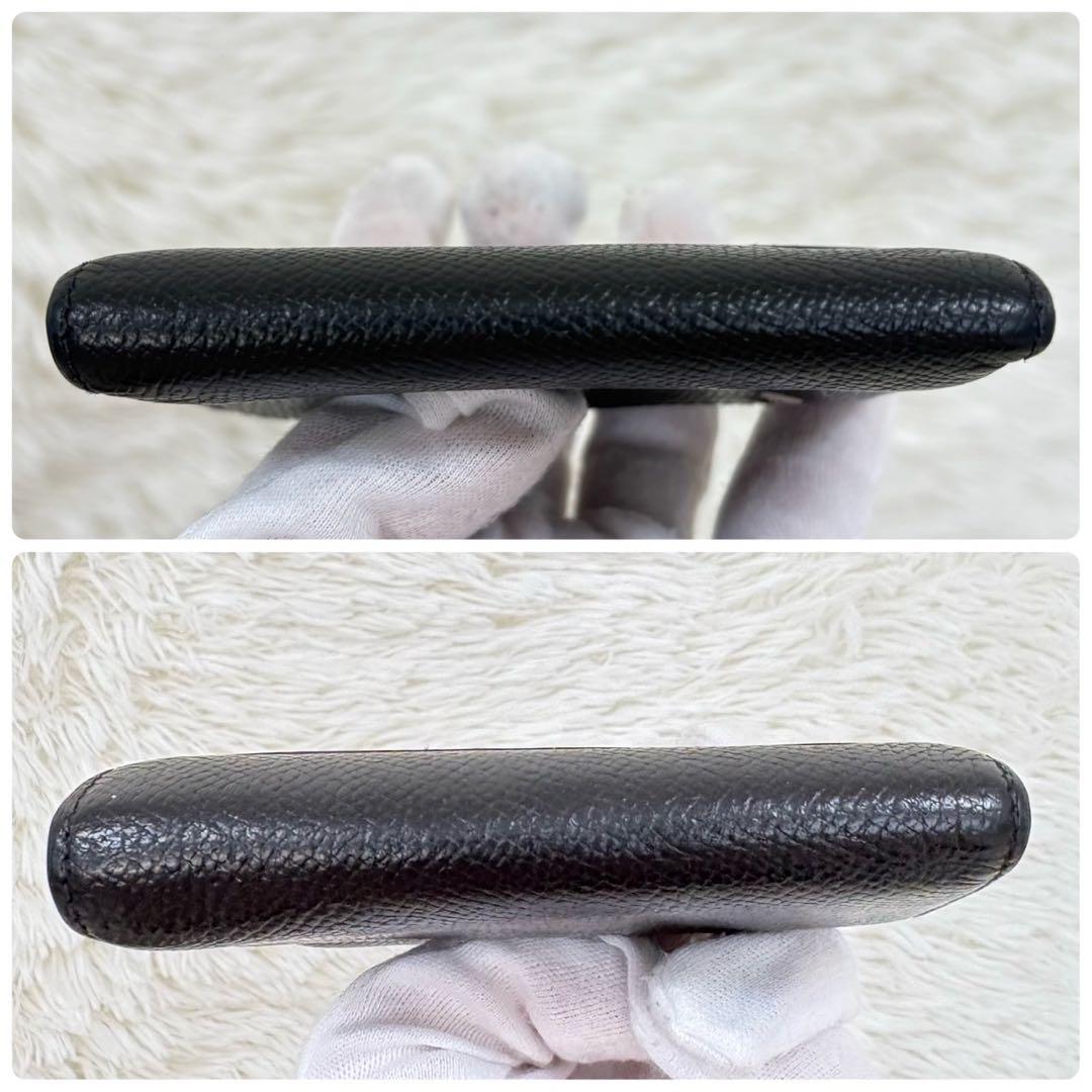 希少✨ メゾンマルジェラ 三つ折り財布 4ステッチ レザー ブラック ブラック