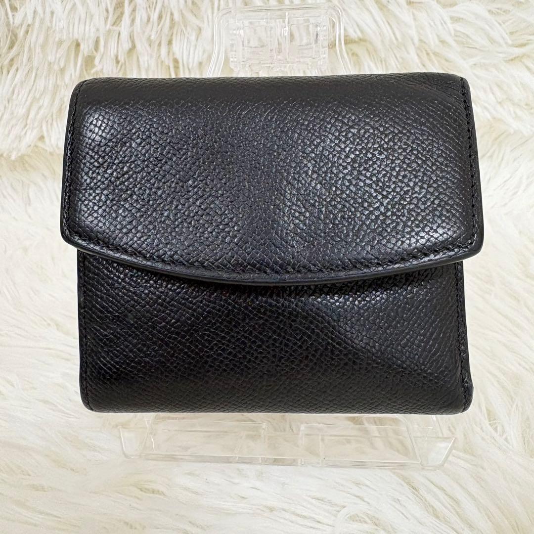 希少✨ メゾンマルジェラ 三つ折り財布 4ステッチ レザー ブラック ブラック