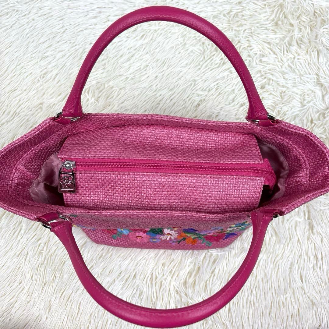 美品、シンクビー、Think Bee!、カゴバッグ、ソチミルコ、メキシコ、刺繍