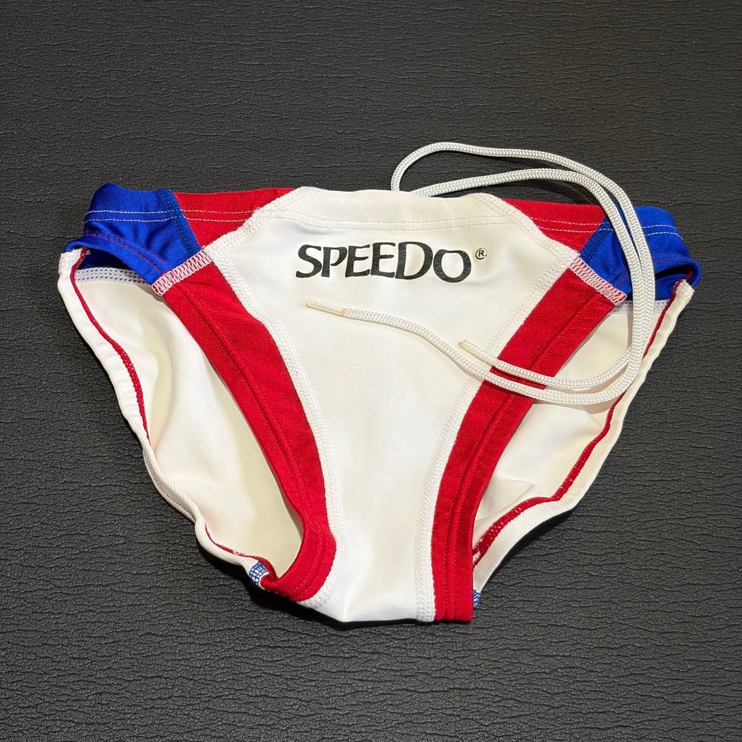 SPEEDO 競泳水着 ホワイト/レッド/ブルー 140サイズ