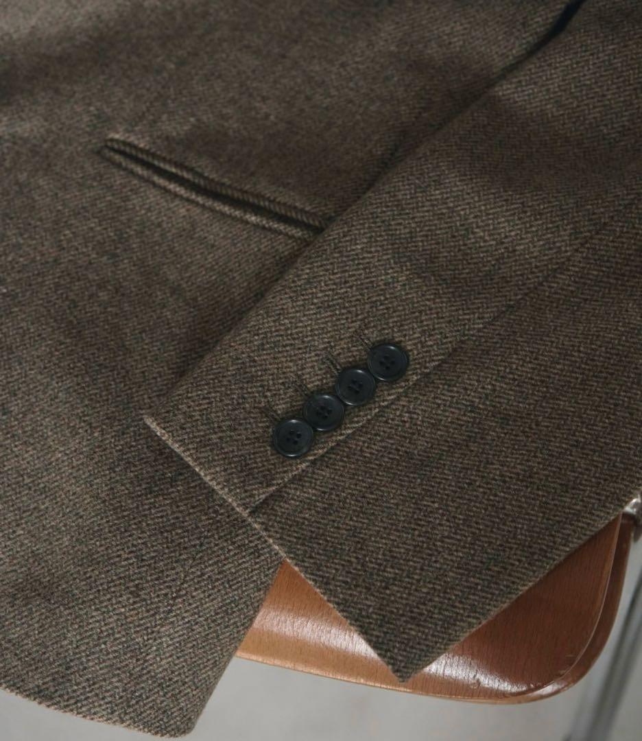 anukeヘリンボーンウールジャケット【ベージュ・サイズ38】