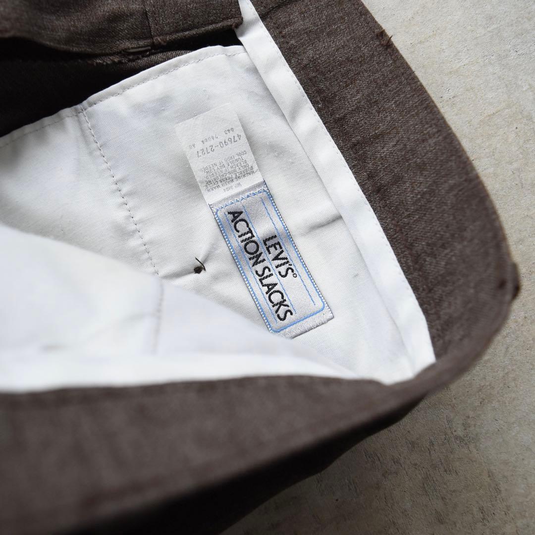 90s リーバイス アクションスラックス ダークブラウン W32 L31 OVY