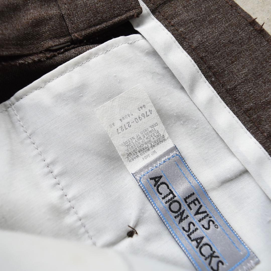 90s リーバイス アクションスラックス ダークブラウン W32 L31 OVY