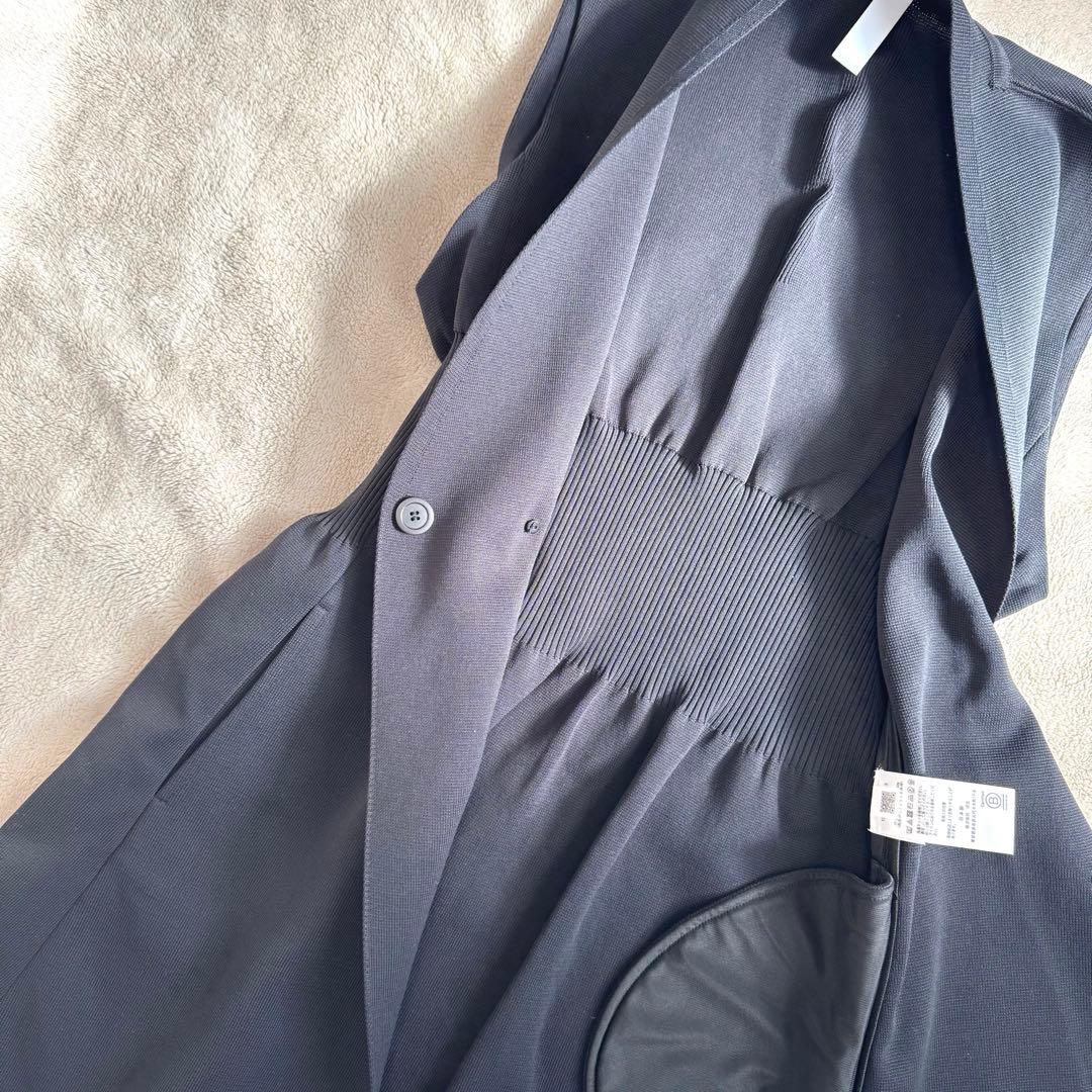 完売 CFCL MILAN COLLARLESS LONG VEST ブラック