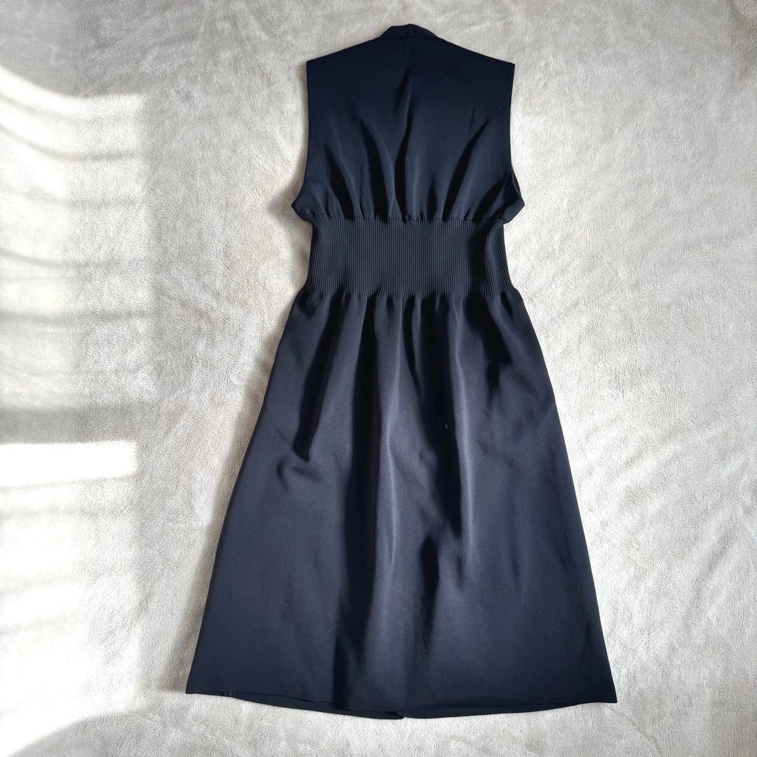 完売 CFCL MILAN COLLARLESS LONG VEST ブラック