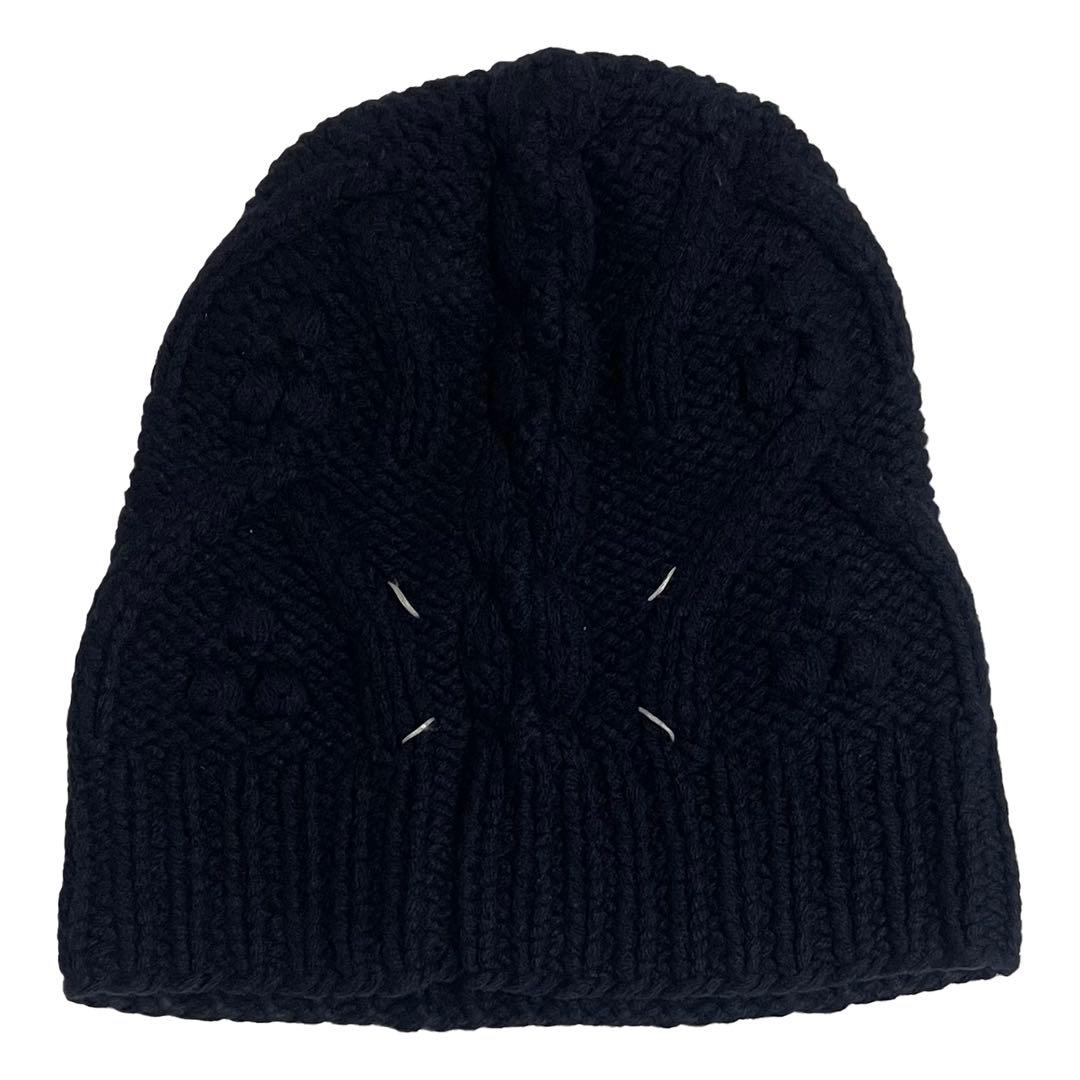 Maison Martin Margiela ネイビー ニットビーニーキャップ
