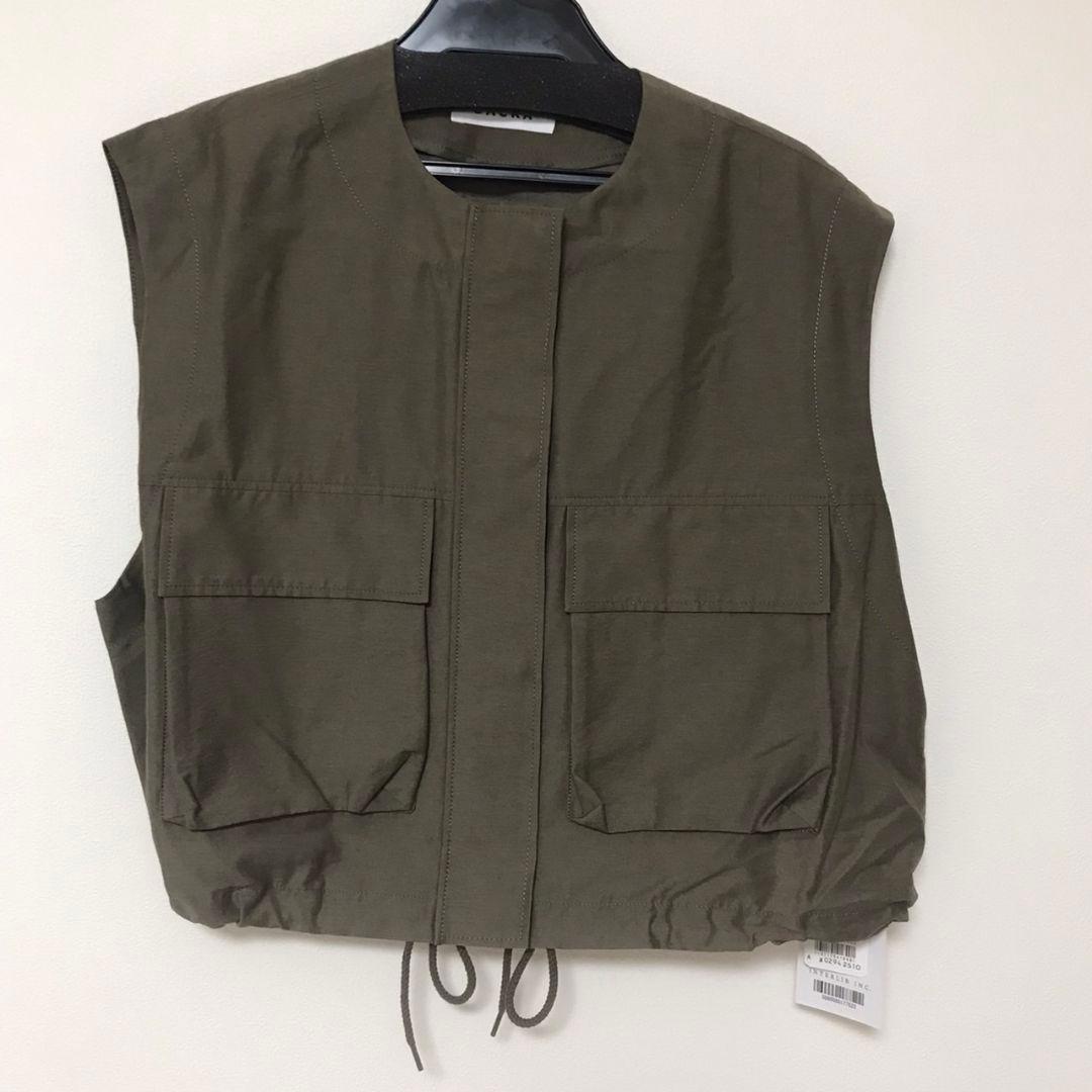 ヤマダヤSACRA オリーブ色 ノースリーブベスト サイズ38