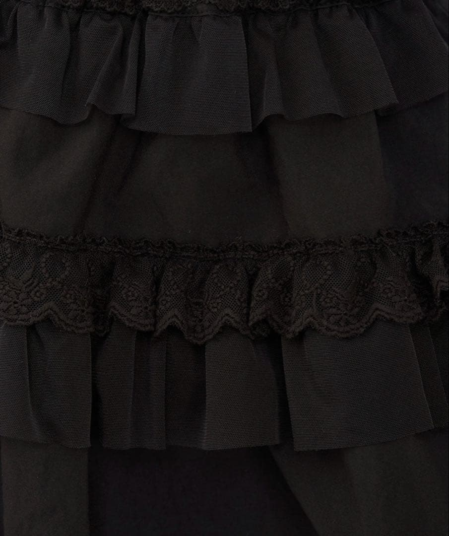 新品未開封　Darich ダーリッチ　ミックスフリルミニスカート　ブラック