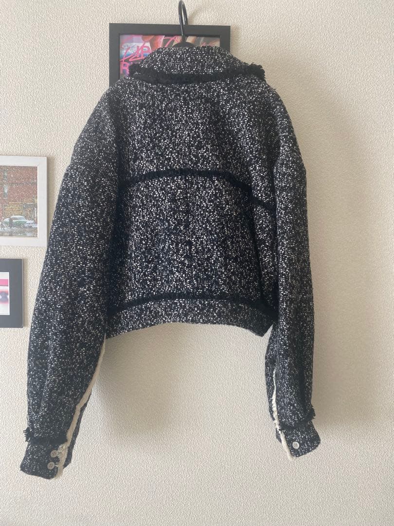 AMERI OTONA MUSE フリンジツイードショートジャケット