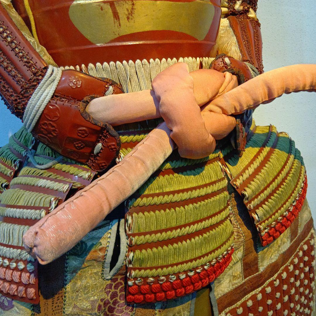 値下げ等身大　赤鎧兜一式　飾り付けた状態　 高さ　約　163センチ