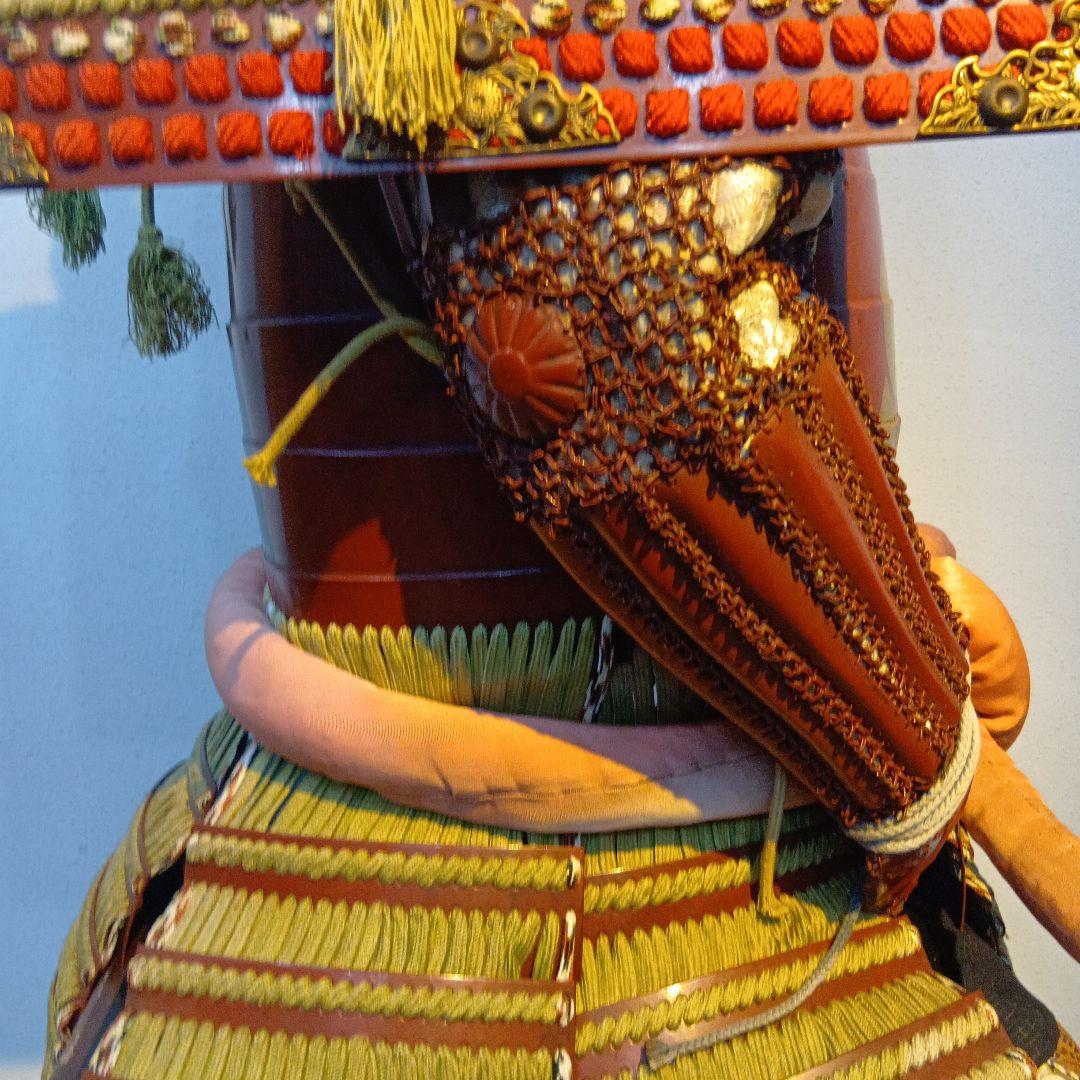 値下げ等身大　赤鎧兜一式　飾り付けた状態　 高さ　約　163センチ