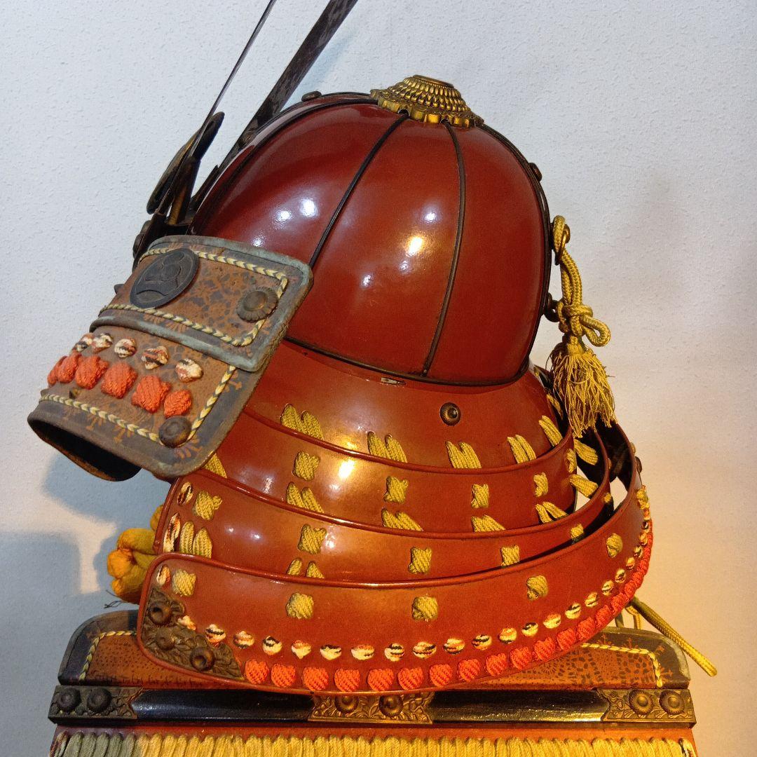 値下げ等身大　赤鎧兜一式　飾り付けた状態　 高さ　約　163センチ