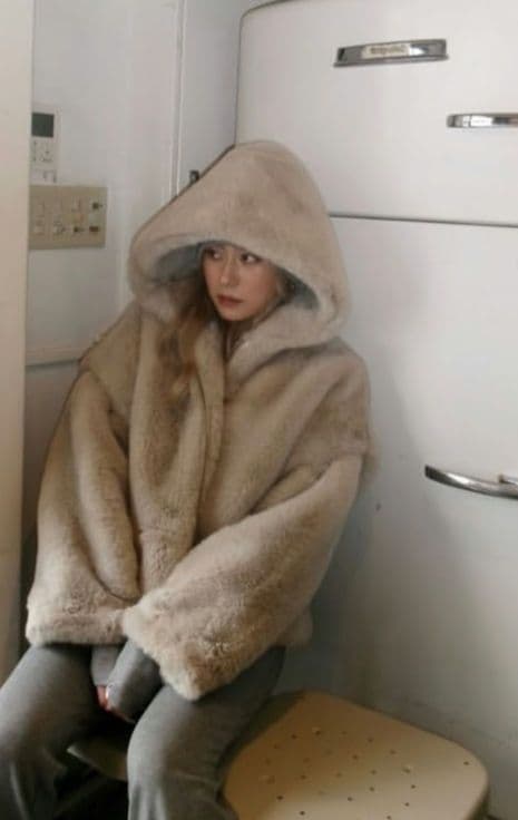 新品未試着ALEXIA STAM Hooded Eco Fur Jacket