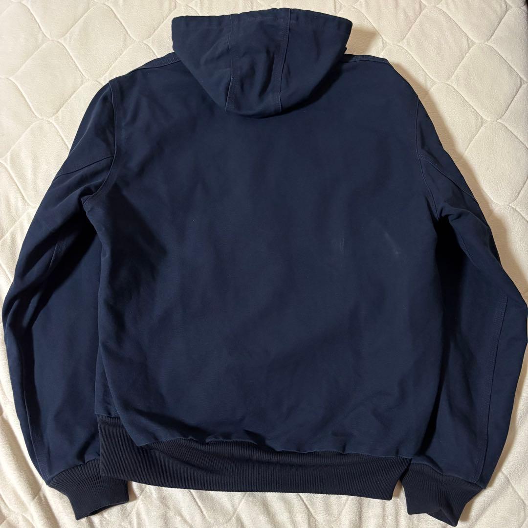 美品 USA製 カーハート アクティブ ジャケット パーカー M ネイビー 紺
