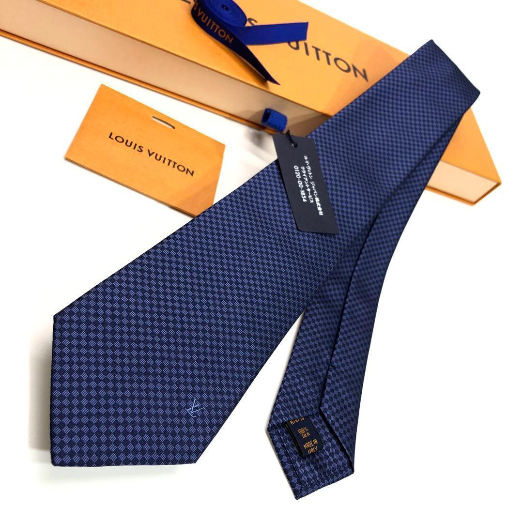 【carina様】未使用✨箱/タグ付 ルイヴィトン ネクタイ・マイクロダミエ