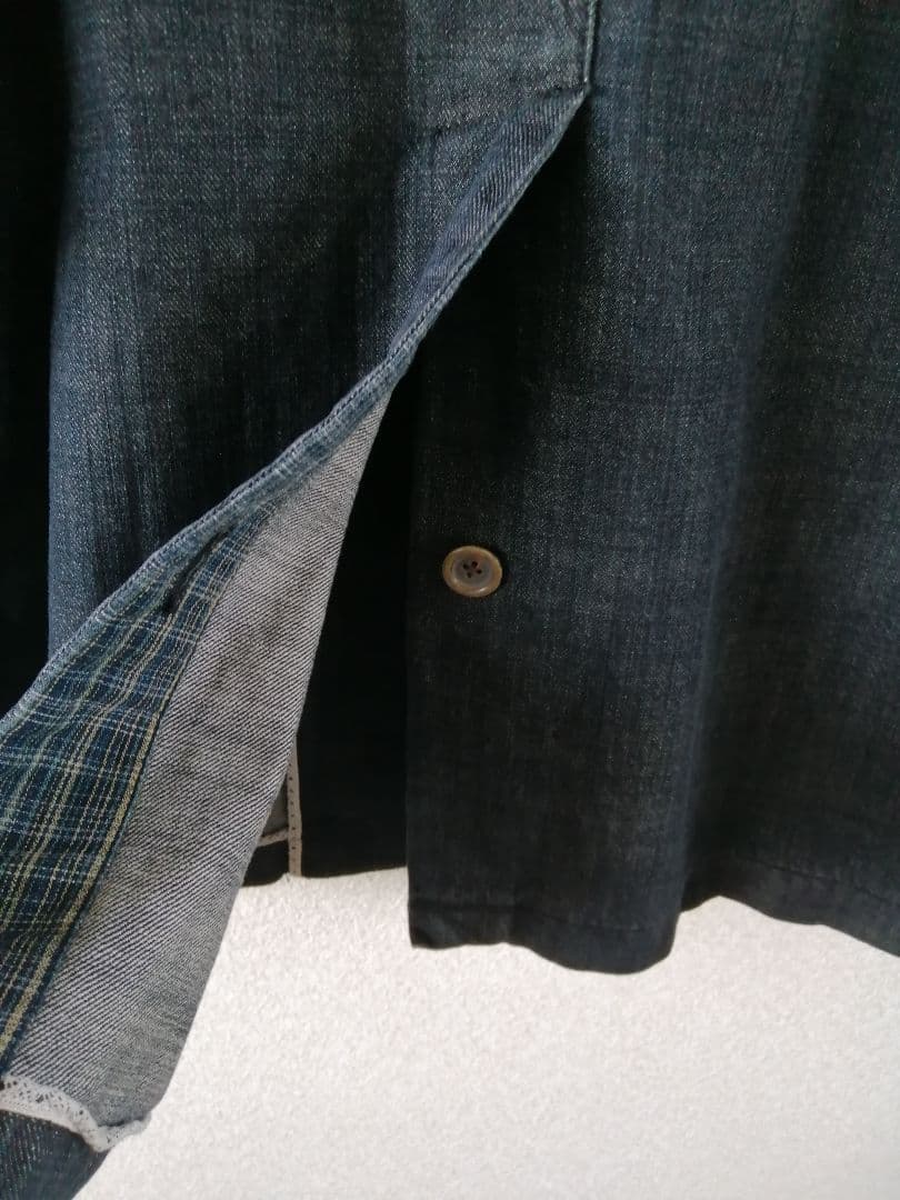 45R コットンデニム　ロングチェスターコート　サイズ2