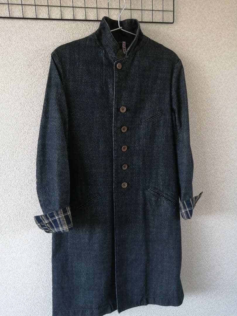 45R コットンデニム　ロングチェスターコート　サイズ2