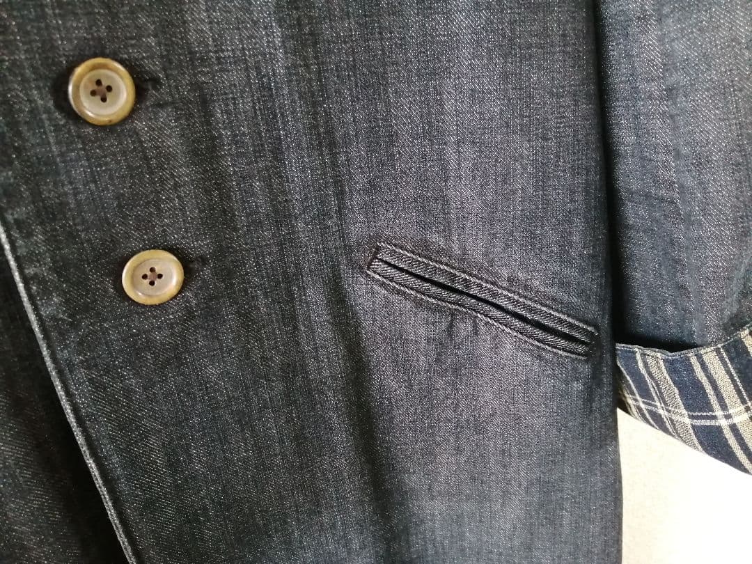 45R コットンデニム　ロングチェスターコート　サイズ2