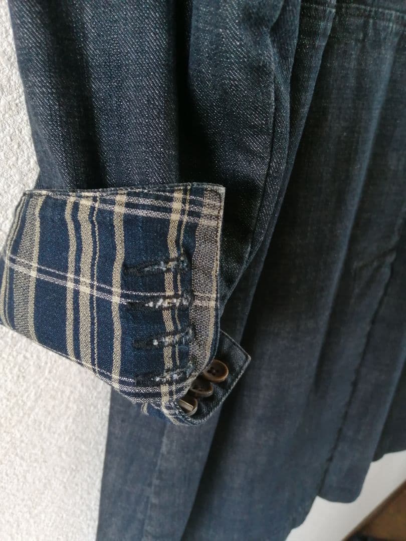 45R コットンデニム　ロングチェスターコート　サイズ2